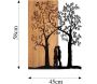 Décoration murale en métal et bois Arbre - ASI-1688