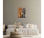Décoration murale en métal et bois Arbre - 5