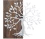 Décoration murale en métal et bois Arbre