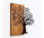 Décoration murale en métal et bois Arbre - 49,90