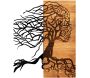 Décoration murale en métal et bois Arbre