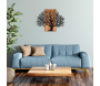 Décoration murale en métal et bois Arbre - 5