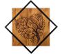 Décoration murale en métal et bois Arbre