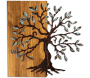 Décoration murale en métal et bois Arbre