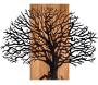 Décoration murale en métal et bois Arbre