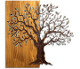 Décoration murale en métal et bois Arbre
