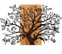 Décoration murale en métal et bois Arbre