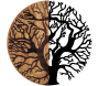 Décoration murale en métal et bois Arbre
