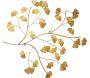 Décoration murale en métal doré Ginko