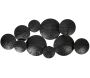 Décoration murale en métal doré, noir et blanc 80 x 36 x 7 cm - CMP-4298