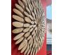 Décoration murale ronde en teck massif nature - Arthur - 99,90