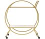 Desserte en métal doré et verre Trolley 70 x 36.5 x 78 cm - 139