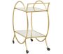 Desserte en métal doré et verre Trolley 70 x 36.5 x 78 cm - 5