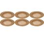 Dessous d'assiette en rotin et cannage (Lot de 6)