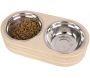 Double gamelle chien et chat bois naturel - 49,90