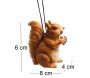Ecureuil en résine à suspendre 8 x 4 x 6 cm - IMH-0179