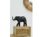 Statuette éléphant en résine noire - 24,90