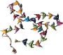 Embrase pour rideaux en tissu triangles colorés