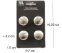 Ensemble de 4 boutons de meuble en alu - SIL