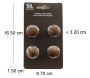Ensemble de 4 boutons de meuble en alu - SIL