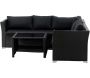 Ensemble canapé d'angle et table basse en résine tressée Haiti - VEN-0968