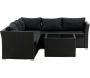 Ensemble canapé d'angle et table basse en résine tressée Haiti - 5