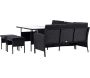 Ensemble canapé d'angle et table basse en résine tressée Knock - 789