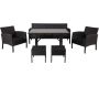 Ensemble canapé, fauteuil et table basse en résine tressée Knock - 819