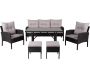 Ensemble canapé, fauteuil et table basse en résine tressée Knock - VENTURE HOME