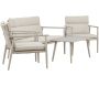 Ensemble canapé, fauteuils et table en acier Mazzaro - VEN-1004