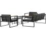 Ensemble canapé fauteuils et table basse de jardin Dakar - 863,20