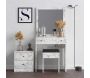 Ensemble coiffeuse avec miroir, petite commode et tabouret Nice - HANAH HOME
