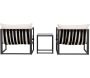 Ensemble fauteuils et table en acier Messina Lounge - VEN-0991