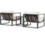 Ensemble fauteuils et table en acier Messina Lounge - 379