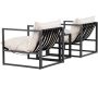 Ensemble fauteuils et table en acier Messina Lounge - 6