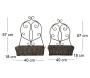 Ensemble jardinières murales en fer (Lot de 2) - LEG-0291