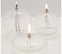Ensemble lampe à huile en verre strié Sphere avec huile de paraffine offerte - BAZ-0153