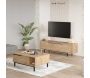 Ensemble meuble TV et table basse en aggloméré et métal Tilly - 7