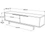 Ensemble meuble TV et table basse en aggloméré et métal Tilly - ASI-1160