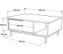 Ensemble meuble TV et table basse en aggloméré et métal Tilly - HANAH HOME