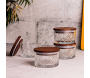 Ensemble pots en verre avec couvercle bois - 39,90