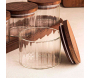 Ensemble pots en verre avec couvercle et plateau bois - 5