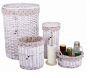 Ensemble rangement salle de bain en éclisse blanche (Lot de 5) - AUB-0905
