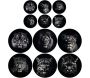 Ensemble sets de table en vinyle 38 cm et dessous de verre King & Queen