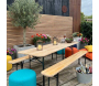 Ensemble table et banc de jardin Brasseur - 8