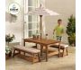 Ensemble table et bancs d'extérieur avec parasol enfant - 7