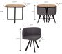 Ensemble table carrée et chaises encastrables June - CMP-4381