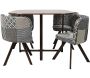 Ensemble table carrée et 4 chaises encastrables Patchwork - CMP-4383