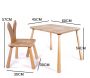 Ensemble table et chaise enfant en aggloméré Bizzy - ASI-1753