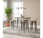 Ensemble table haute et tabourets métal industriel - AUBRY GASPARD